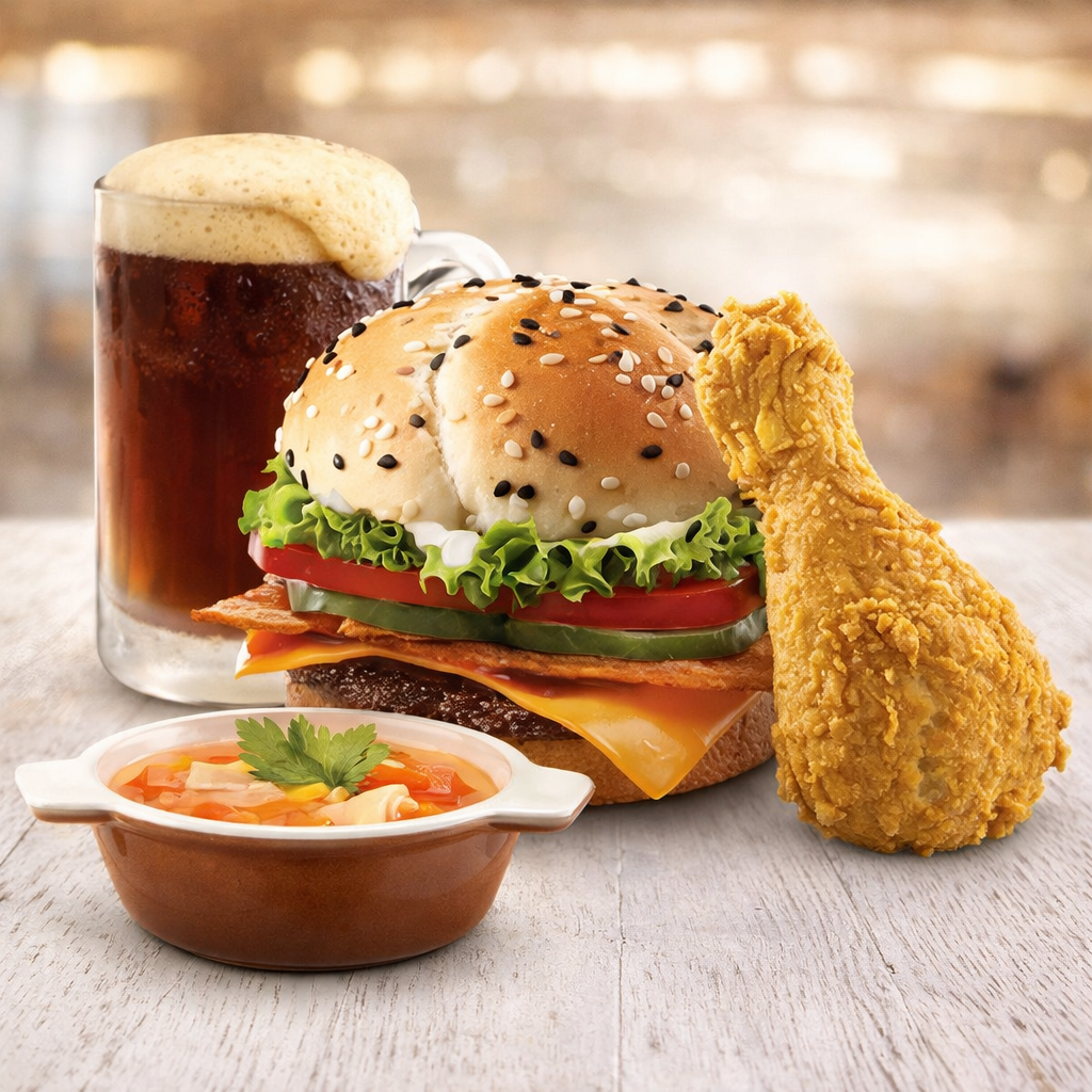 Foto Paket Gratis 5 - Deluxe Burger & Chicken