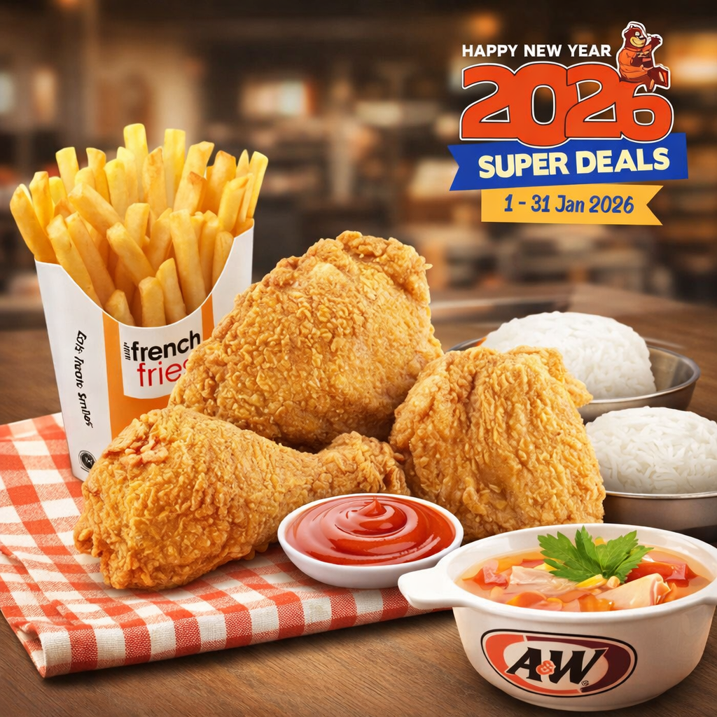 Foto SUPER - 3 Aroma Chicken, Rice, Soup & Fries