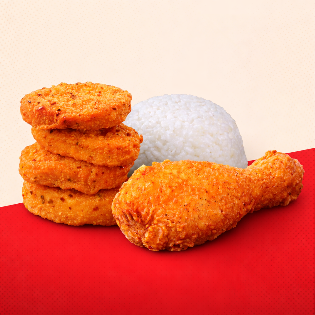 Foto NEW! 4pc Spicy Chic Chunks, Aroma Chic & Rice