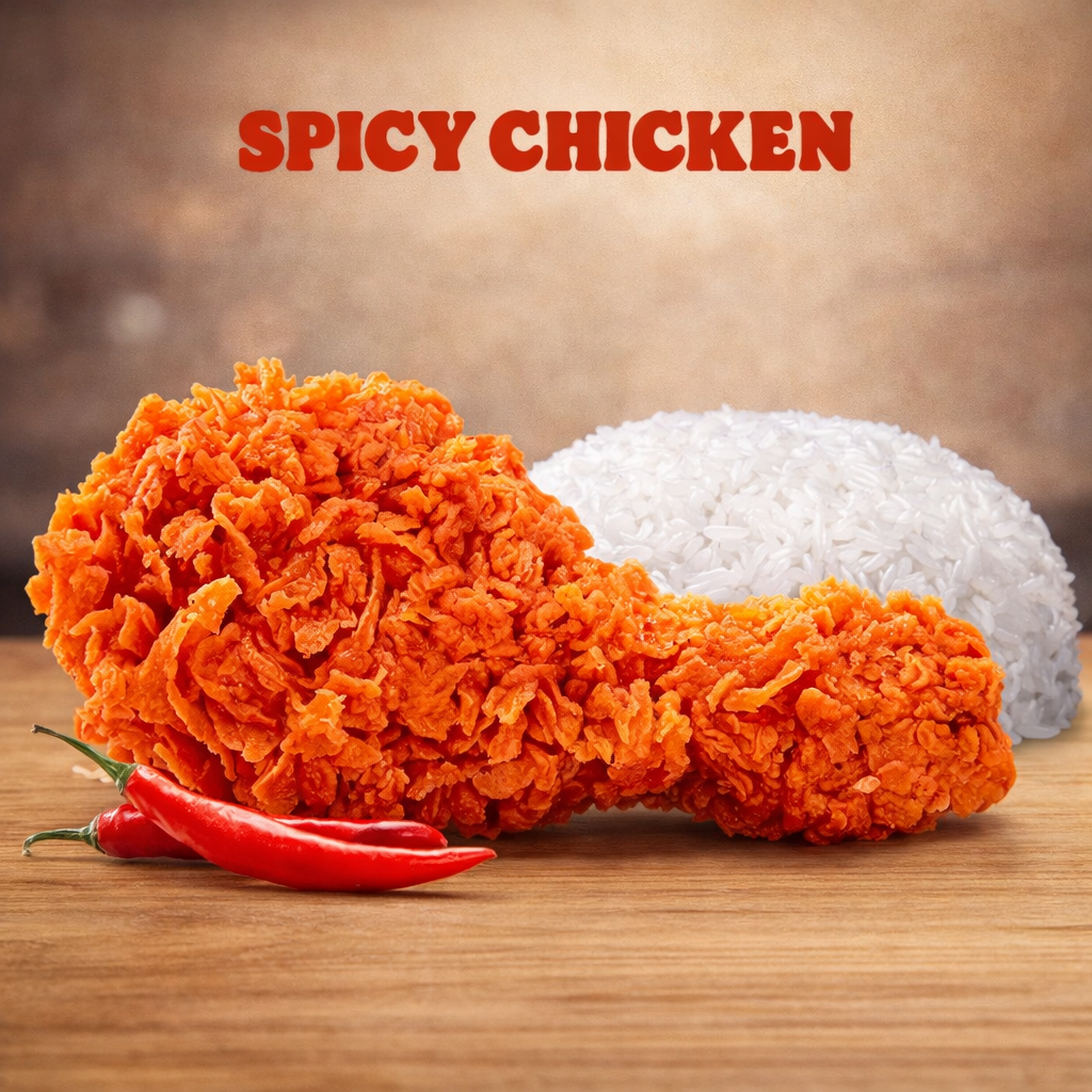 Foto 1pc Ayam Spicy + Nasi