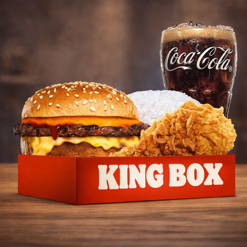 Foto King Box Mozzarella Cheeseburger