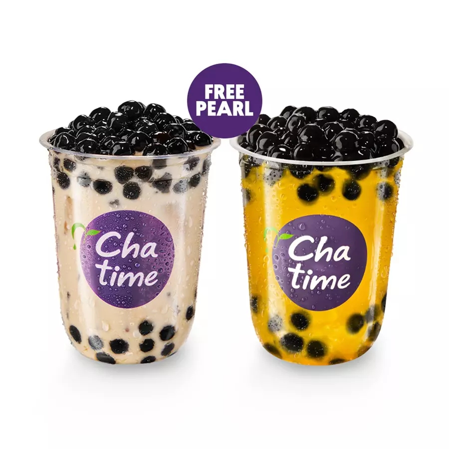 Foto Joyful A : Chatime Milk Tea + Mango Green Tea