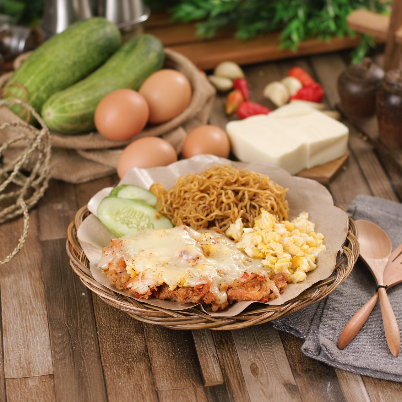 Foto Paket Mie Ayam Geprek Leleh