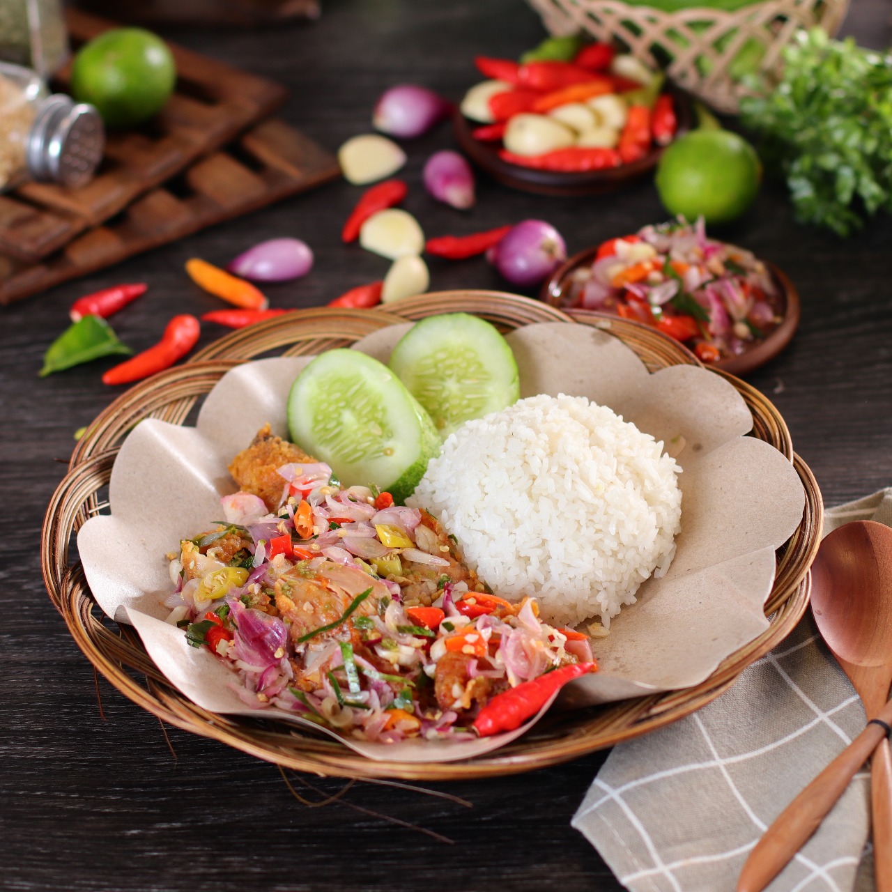 Foto Paket Nasi Ayam Geprek Sambal Matah