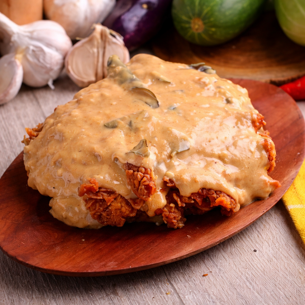 Foto Ayam Geprek Telur Asin