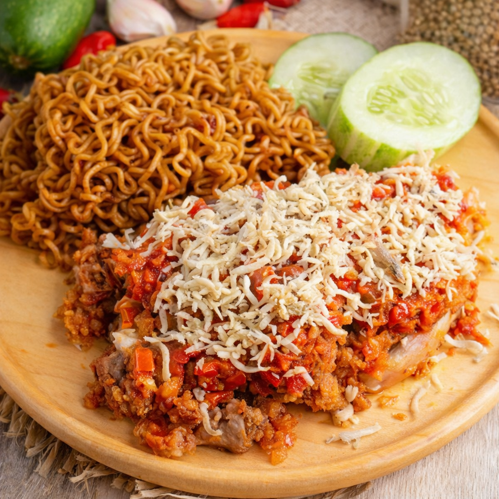 Foto Paket Mie Ayam Geprek Sambel Teri