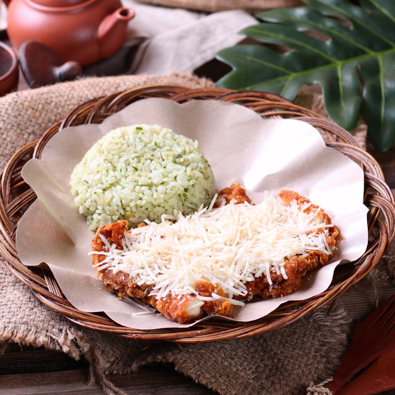 Foto Paket Nasi Ijo Ayam Geprek Keju