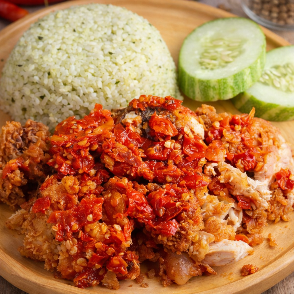 Foto Paket Nasi Ijo Ayam Geprek