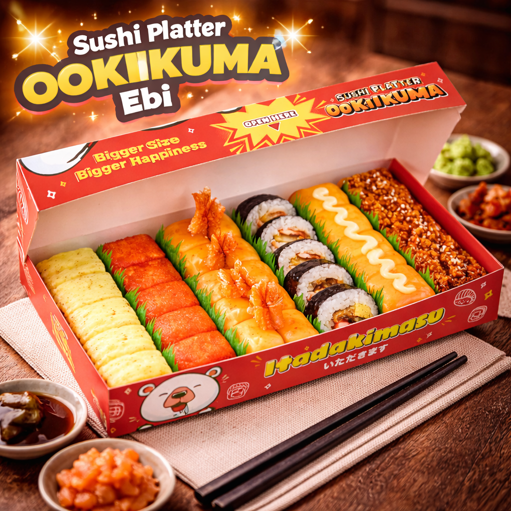 Foto Sushi Platter Ookiikuma Ebi