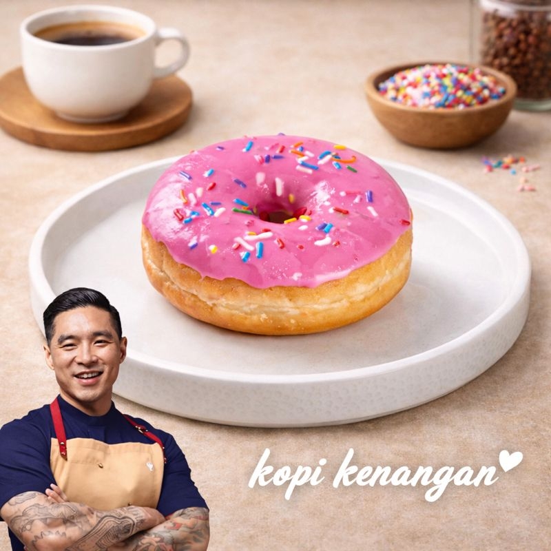 Foto Donut Pink Confetti