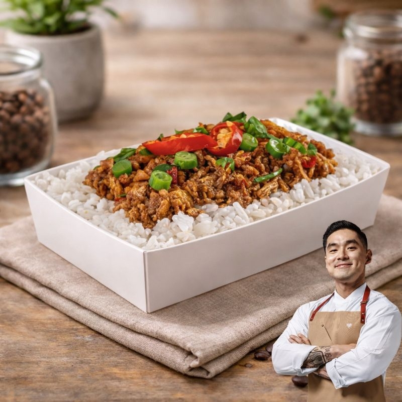 Foto Chicken Pad Kra Pao Rice