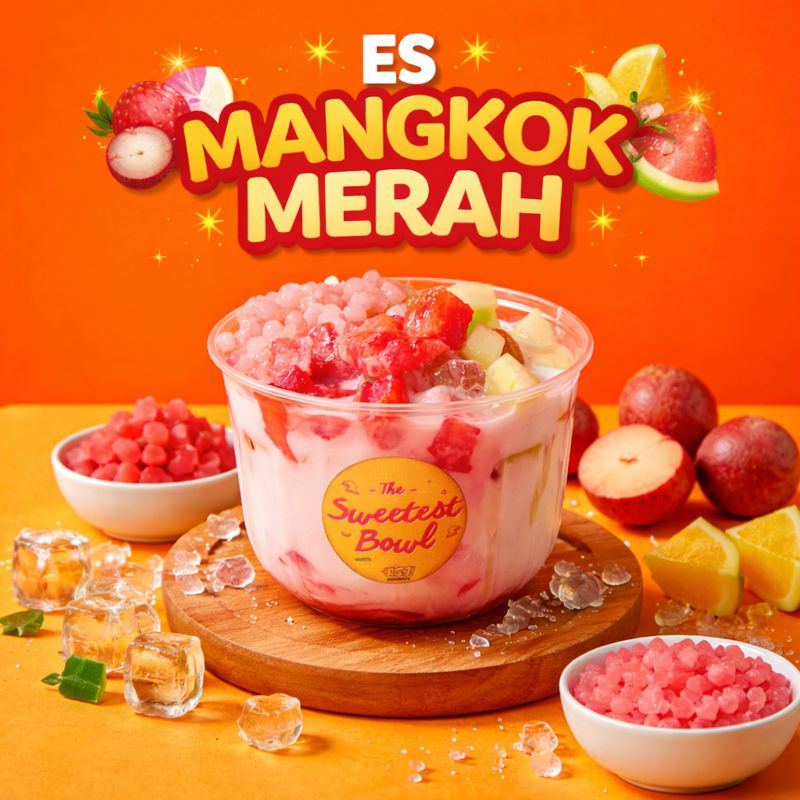 Foto Sop buah dengan isian Semangka, Melon, dan sagoo Mutiara