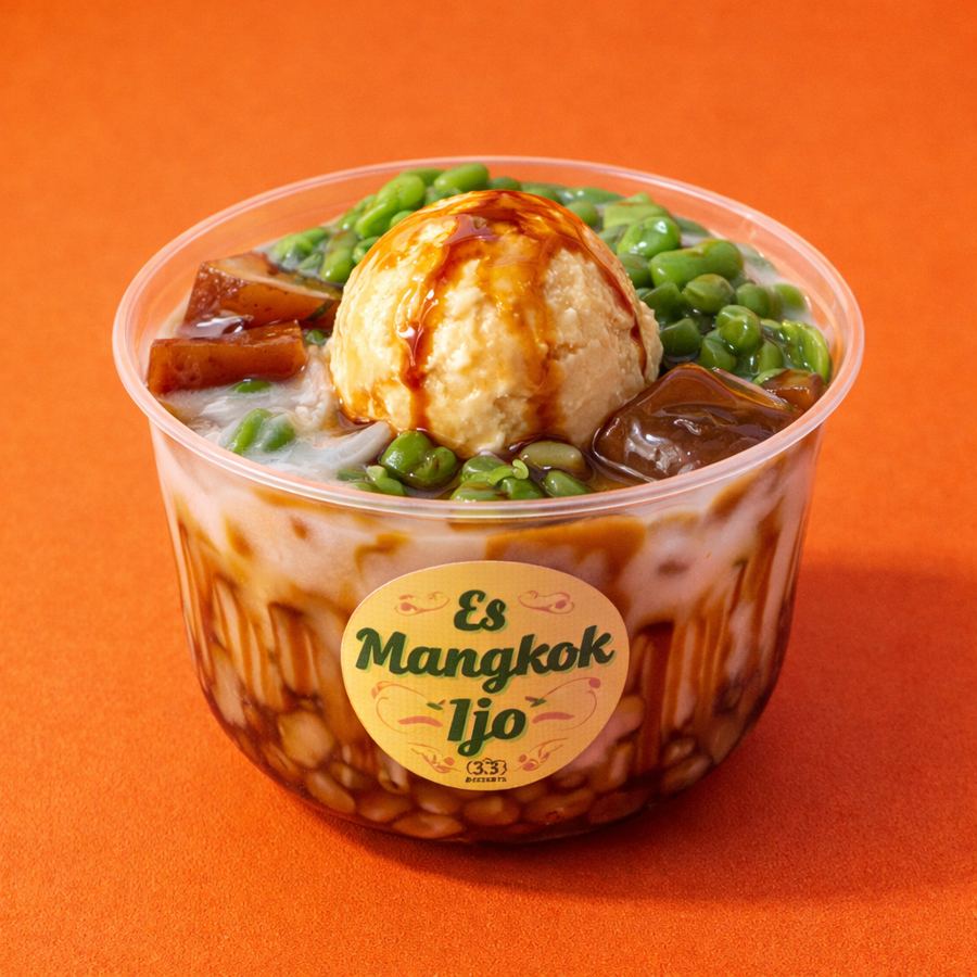 Foto Es Cendol Gula Merah dengan Es Krim Durian ( bila stock habis diganti dengan es krim Vanilla)