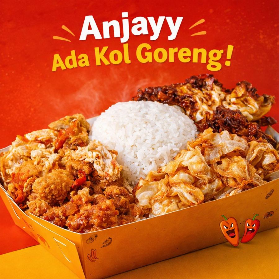 Foto Nasi + ayam geprek Original (Lv 1-7) + Akhirnya ada kol goreng!!