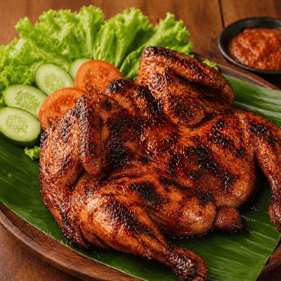 Foto Ayam Bakar 1/2 Ekor dengan lalap dan sambal