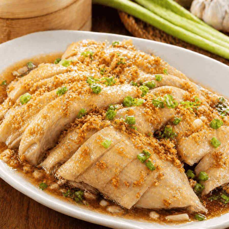 Foto Ayam Tim Bawang 1 Ekor dengan lalap dan sambal