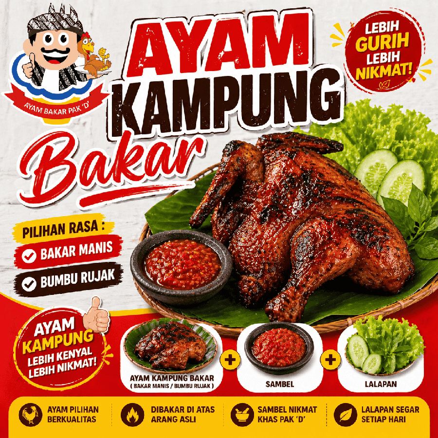 Foto Ayam Kampung Bakar