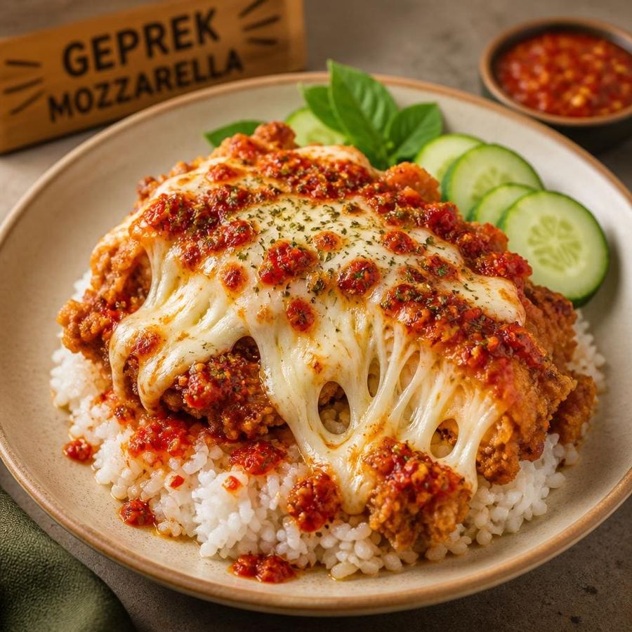 Foto Geprek Mozzarella Nasi Ayam Geprek Kak Rose