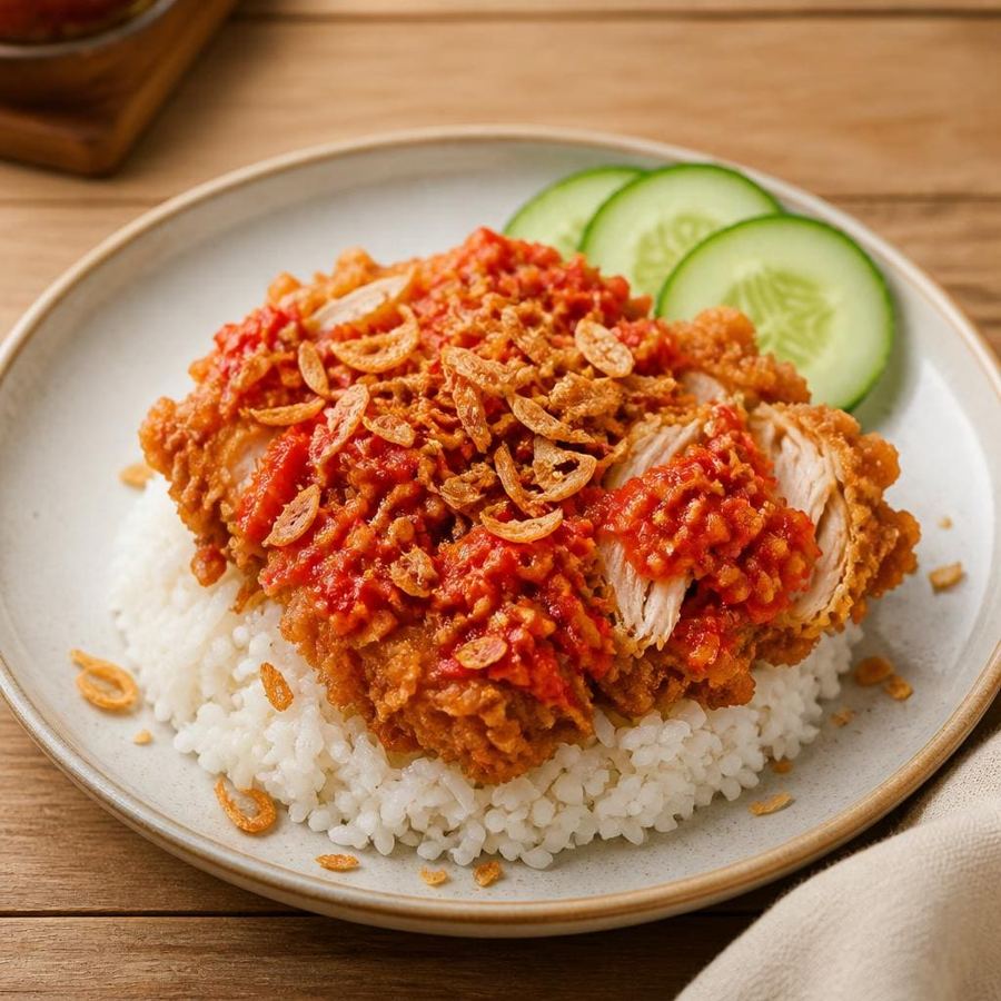 Foto Geprek Crispy Sambal Bawang Nasi Ayam Geprek Kak Rose