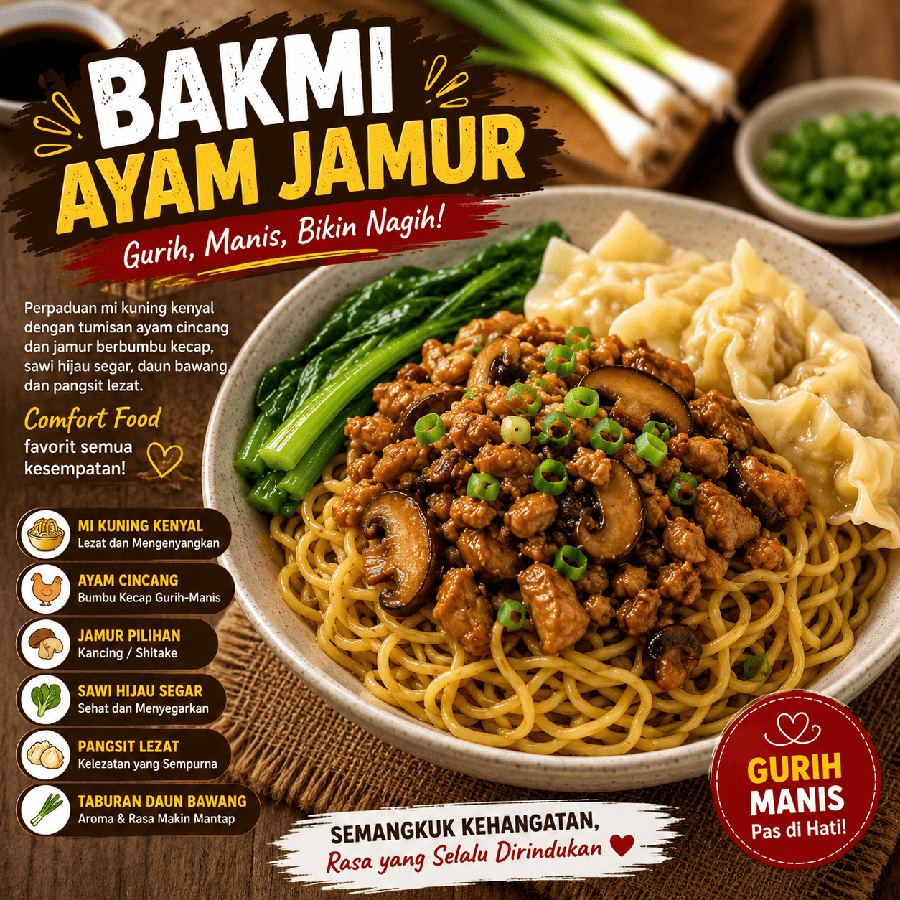 Foto Bakmi Ayam Jamur
