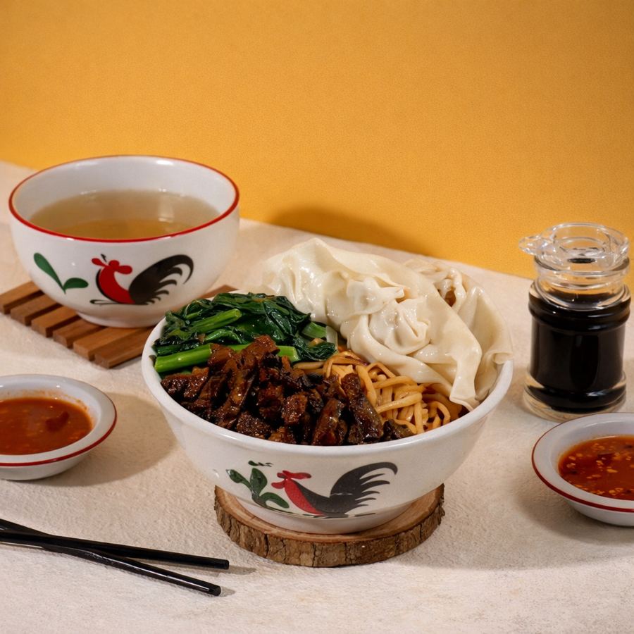 Foto Yamien Ayam Jamur Pangsit Rebus Regular