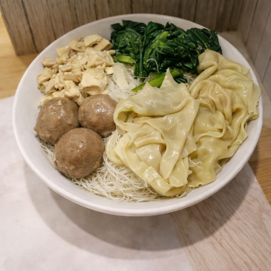 Foto Bihun Ayam Baso & Pangsit Rebus Regular