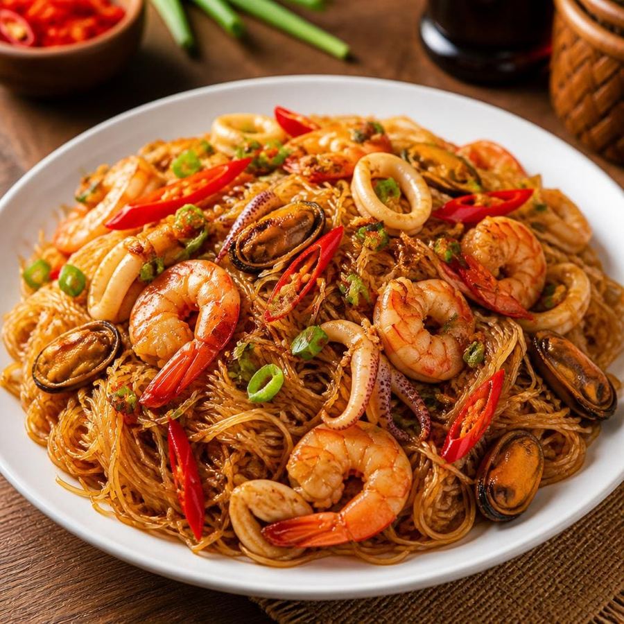 Foto Bakmi Golek Bihun Goreng Seafood