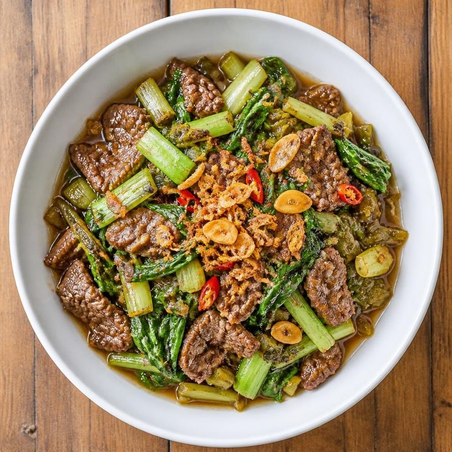 Foto Bakmi Golek Sayur Asin Cah Sapi