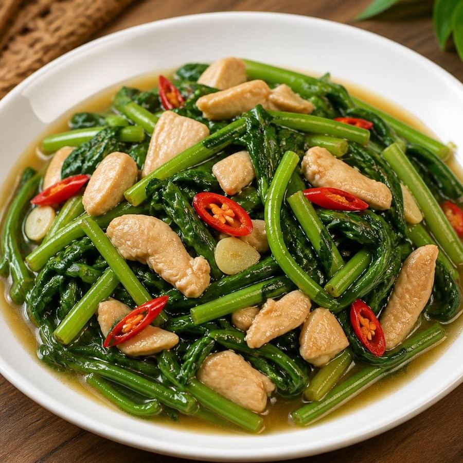 Foto Bakmi Golek Kangkung Cah Ayam