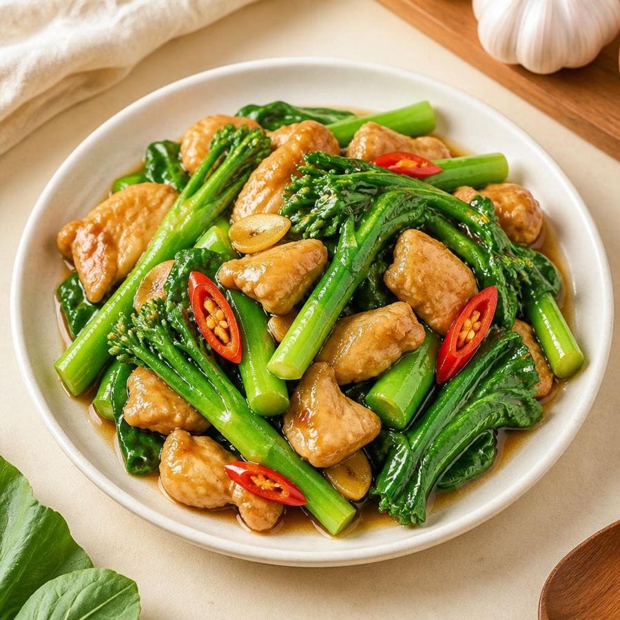 Foto Bakmi Golek Kailan Cah Ayam