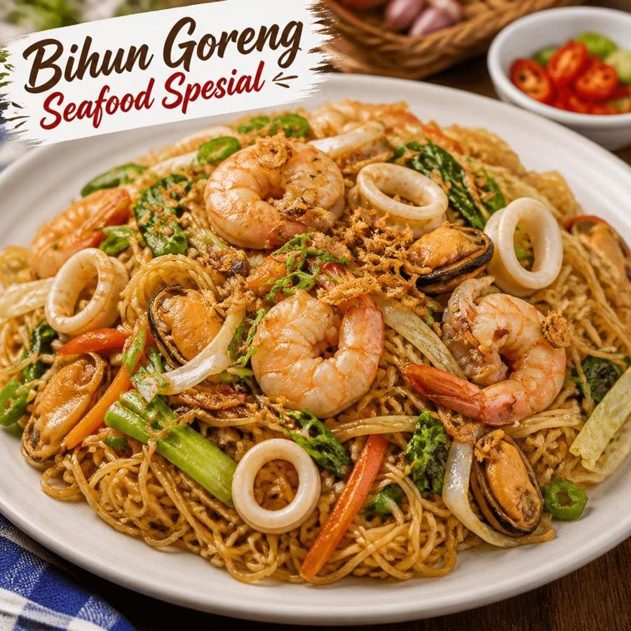 Foto Bakmi Golek Bihun Goreng Seafood Spesial