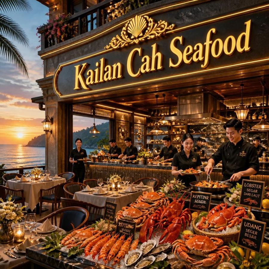 Foto Bakmi Golek Kailan Cah Seafood