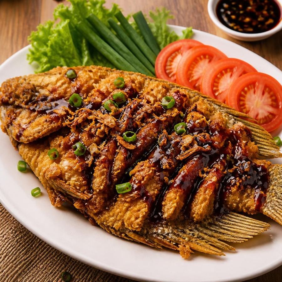 Foto Bakmi Golek Gurame Goreng Tepung