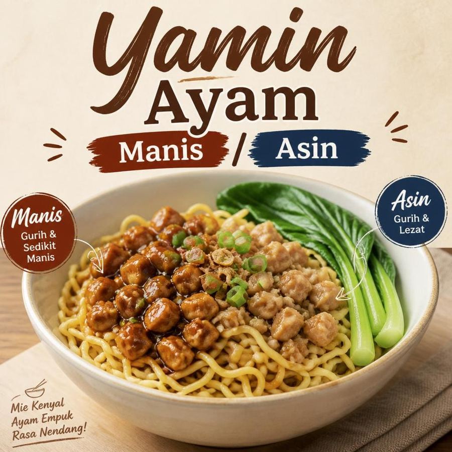 Foto Bakmi Golek Yamin Ayam Manis Asin