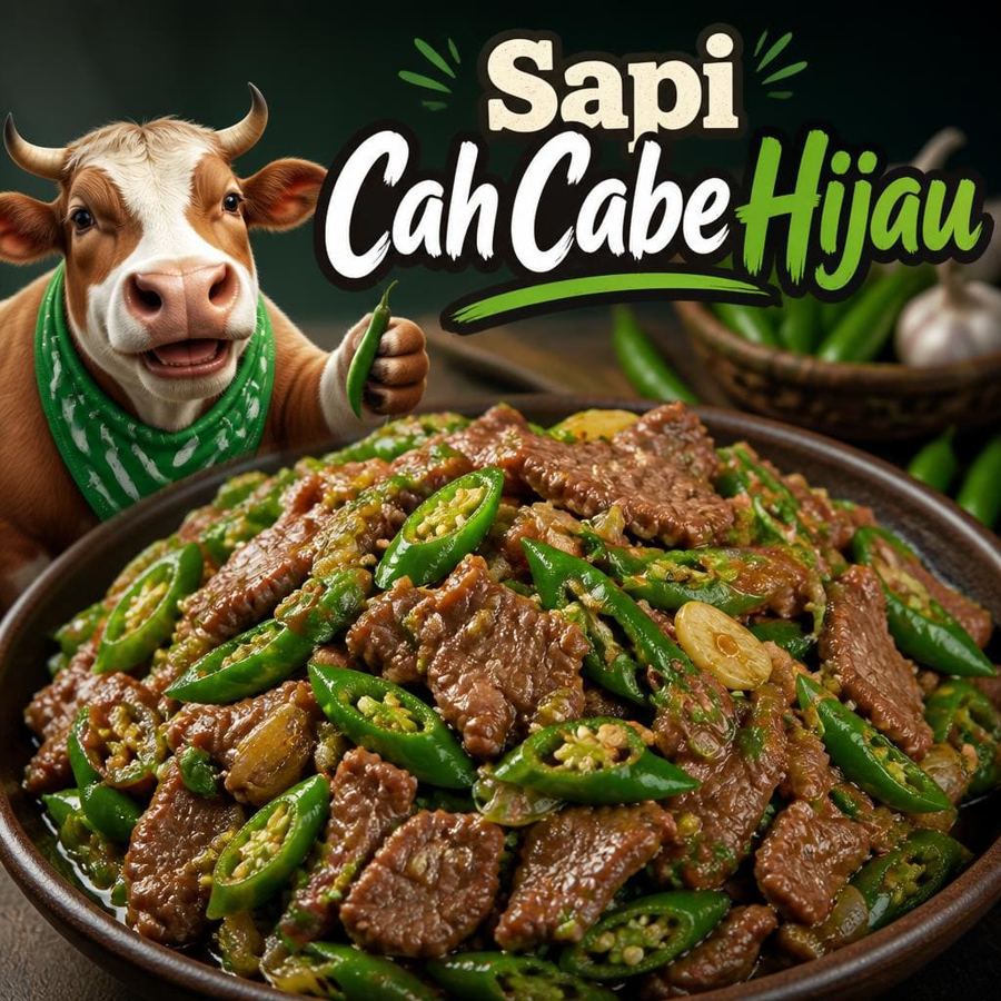Foto Bakmi Golek Sapi Cah Cabe Hijau