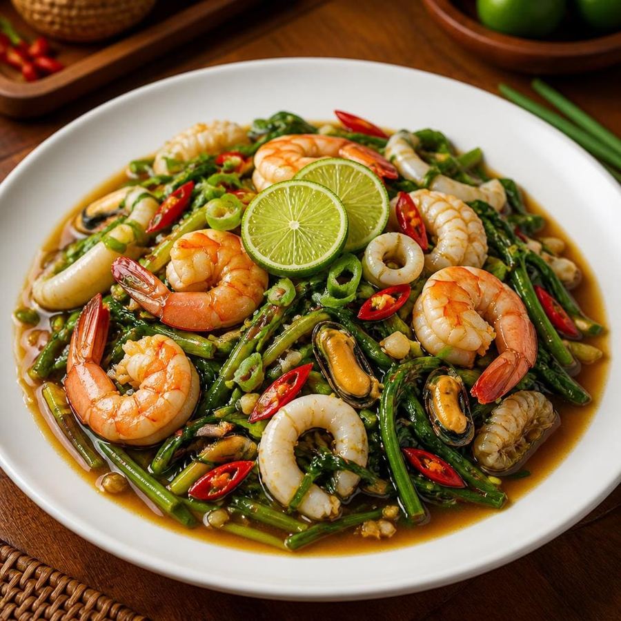Foto Bakmi Golek Kangkung Cah Seafood