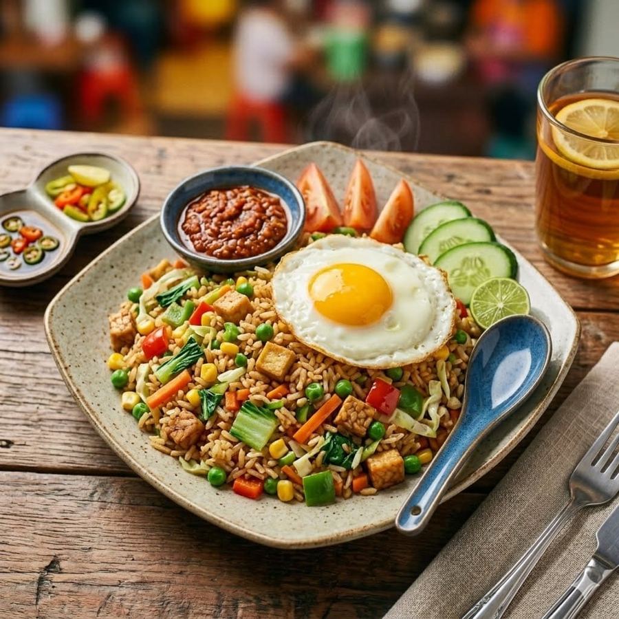Foto Nasi Goreng Vegetarian