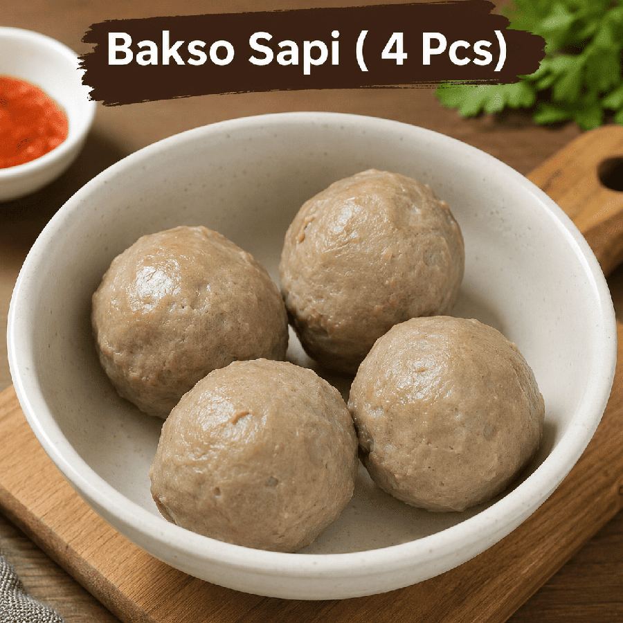 Foto Bakso Sapi 4 Pcs
