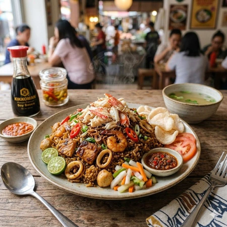 Foto Nasi Goreng Seafood Rajungan