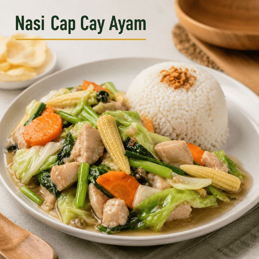 Foto Nasi Cap Cay Ayam