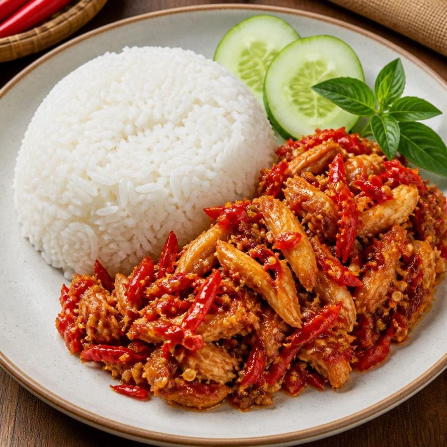 Foto Nasi Ayam Sambal Korek dari Bakso Lapangan Tembak Senayan