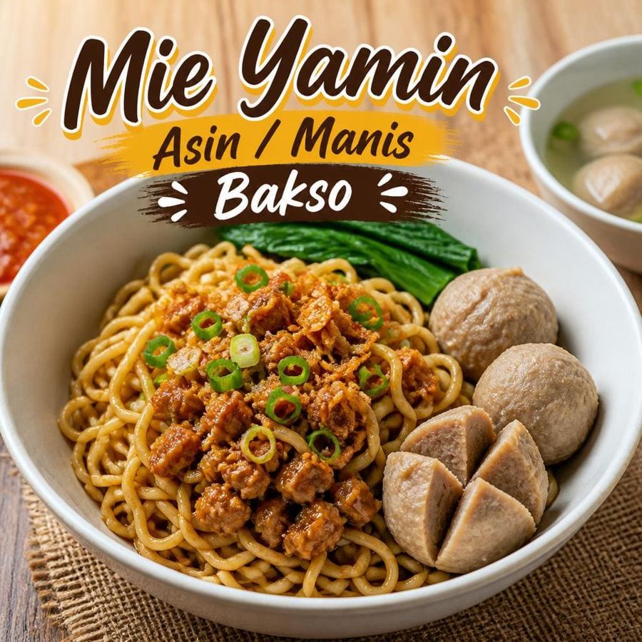 Foto Mie Yamin Asin Manis Bakso dari Bakso Lapangan Tembak Senayan