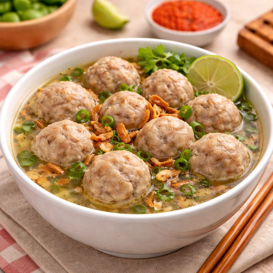 Foto Bakso kuah hangat gurih