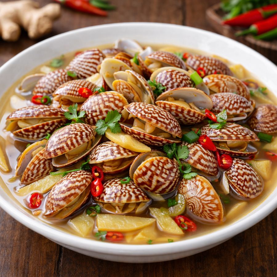 Foto Kerang Batik Kuah Jahe / Kuah Tom Yum