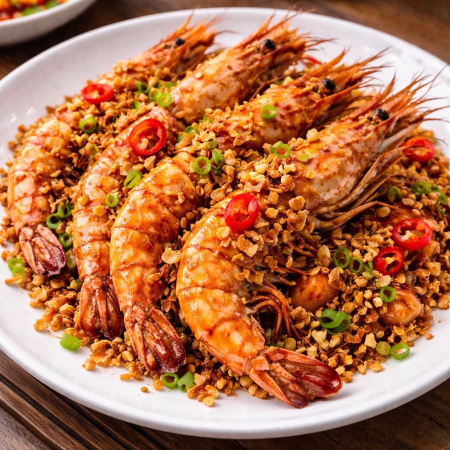 Foto Udang Api Goreng Bawang Kering