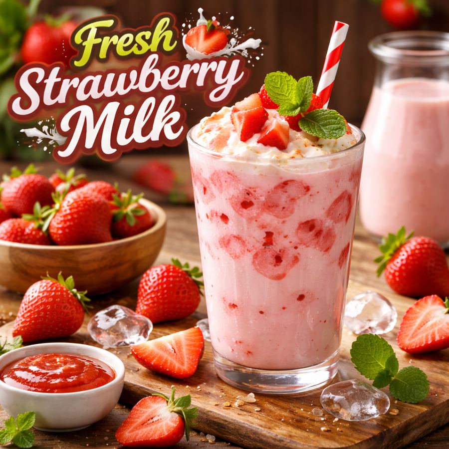 Foto Fresh Strawberry Milk