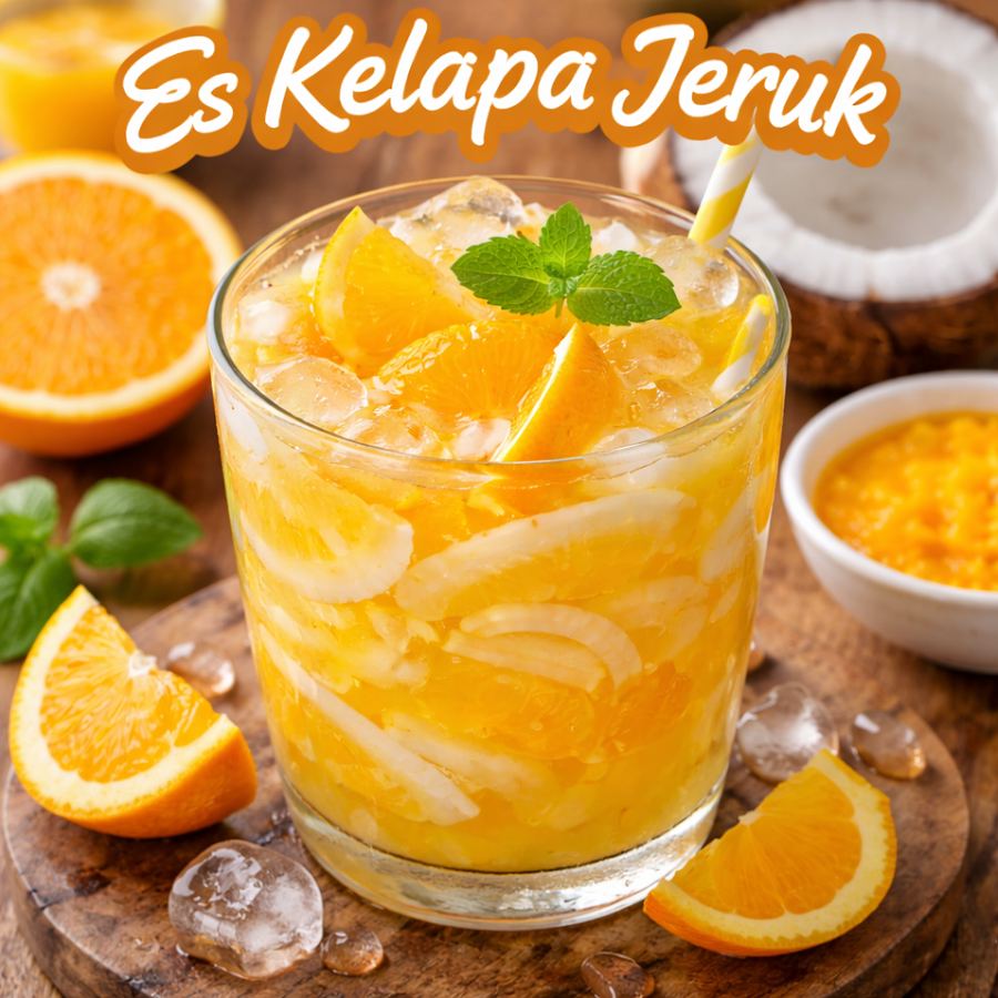 Foto Es Kelapa Jeruk