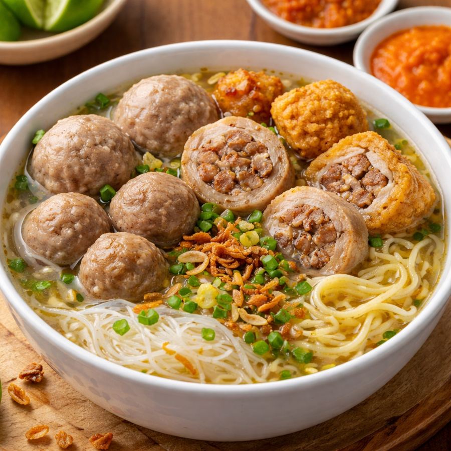 Foto Bakso Campur Kuah