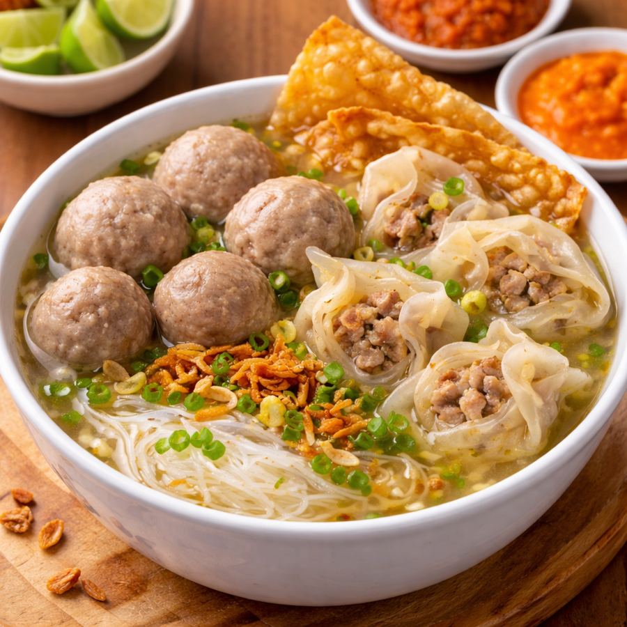 Foto Baso Pangsit Kuah