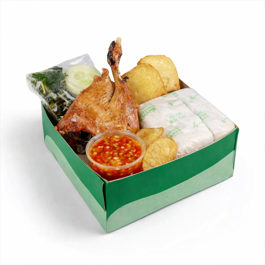Foto NASI BOX PAHA Bebek + TAHU